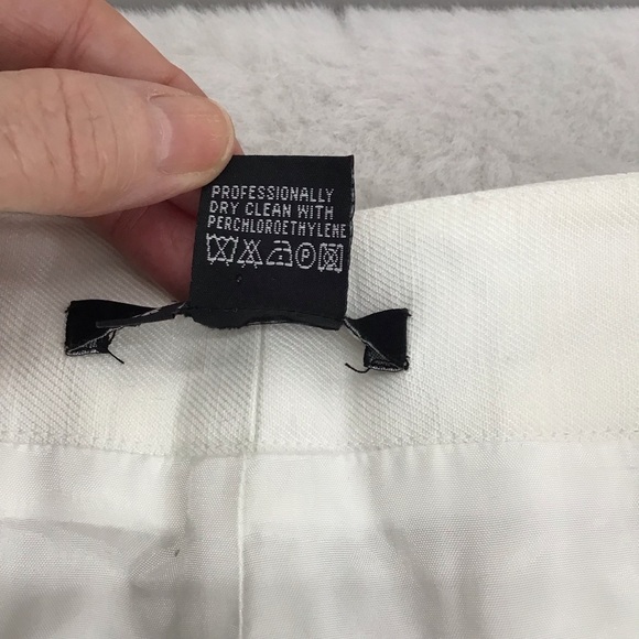 Etcetera Linen Blend Two Piece Set Jacket /Pants Career Classic Creme Size 10/12 - Picture 4 of 15